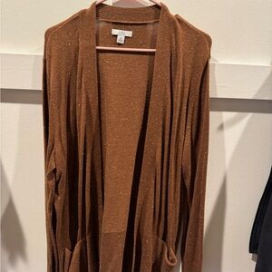 Croft & Barrow Speckled Brown Cardigan Sweater size XXL